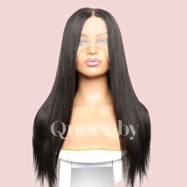 20 inch Full lace wig 100% Brazilian human hair #1b straight 130% normal density