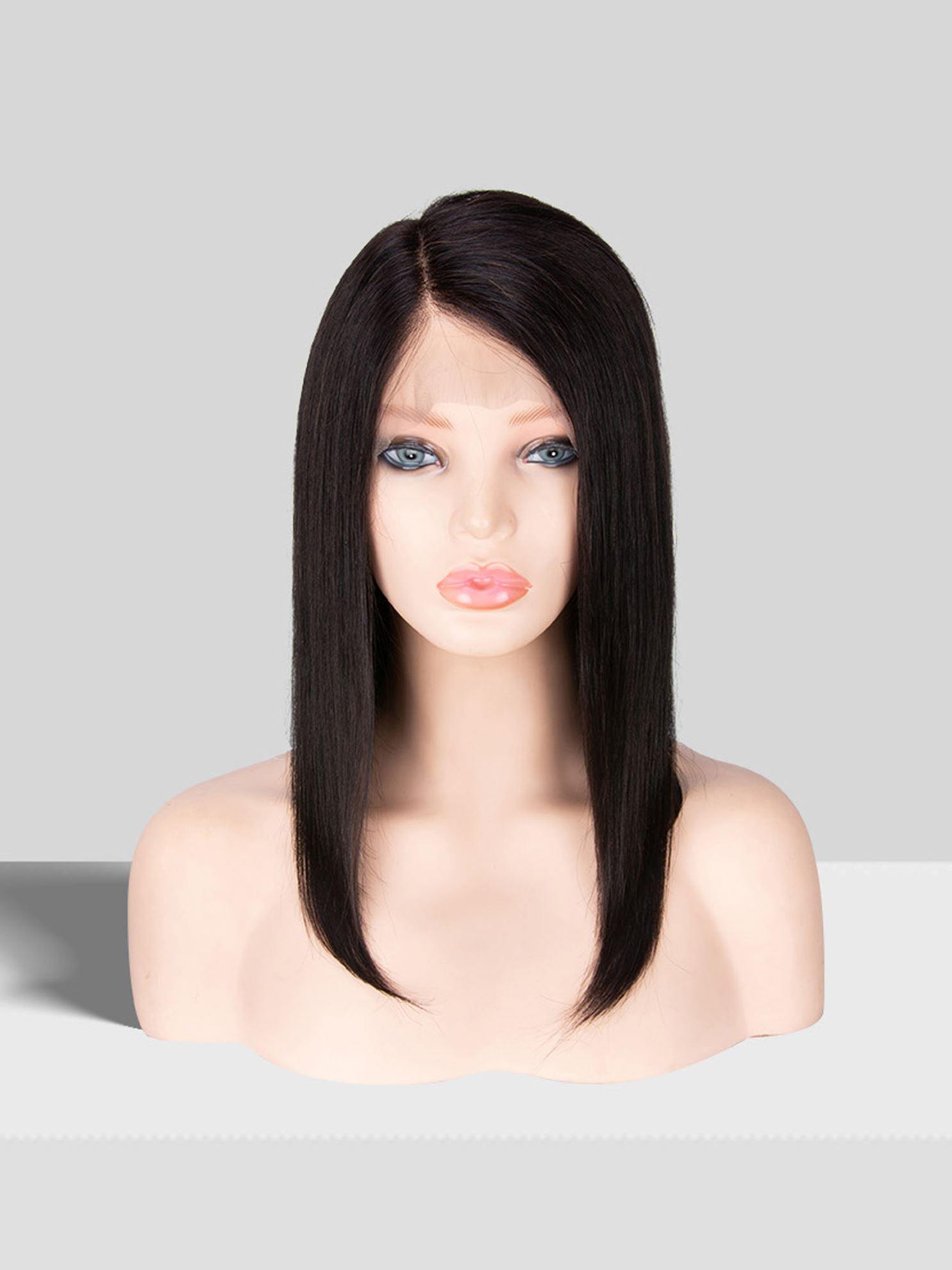 12 inch virgin human hair wig - QUEENBY