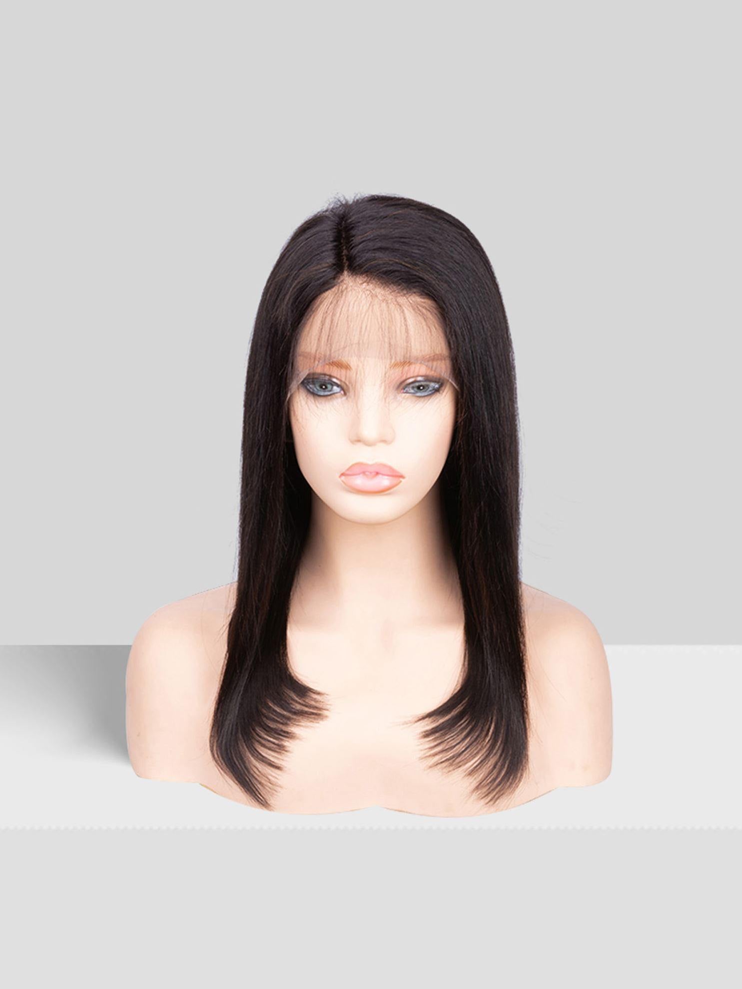 14 inch virgin human hair wig - QUEENBY