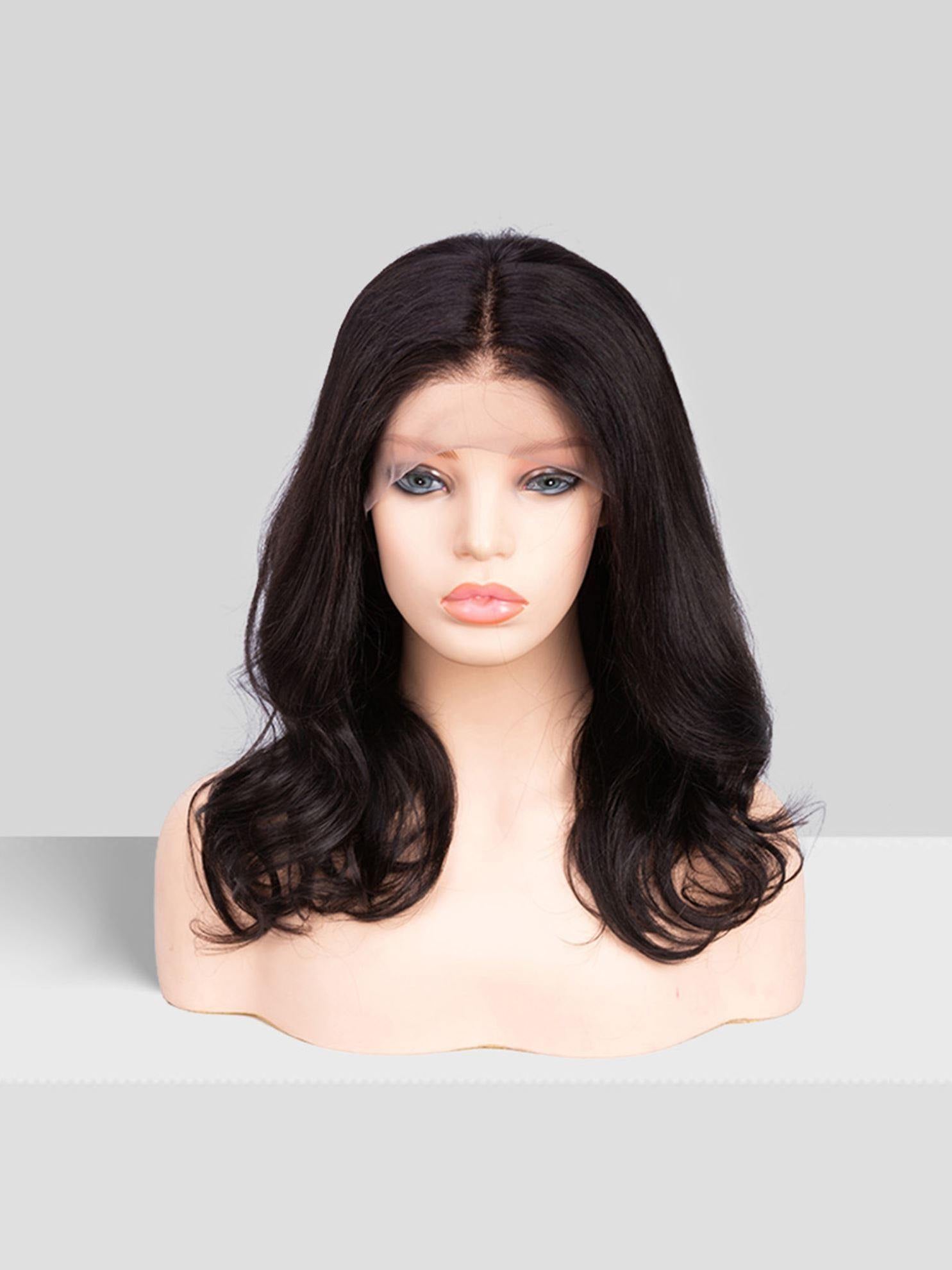 14 inch virgin human hair wig - QUEENBY