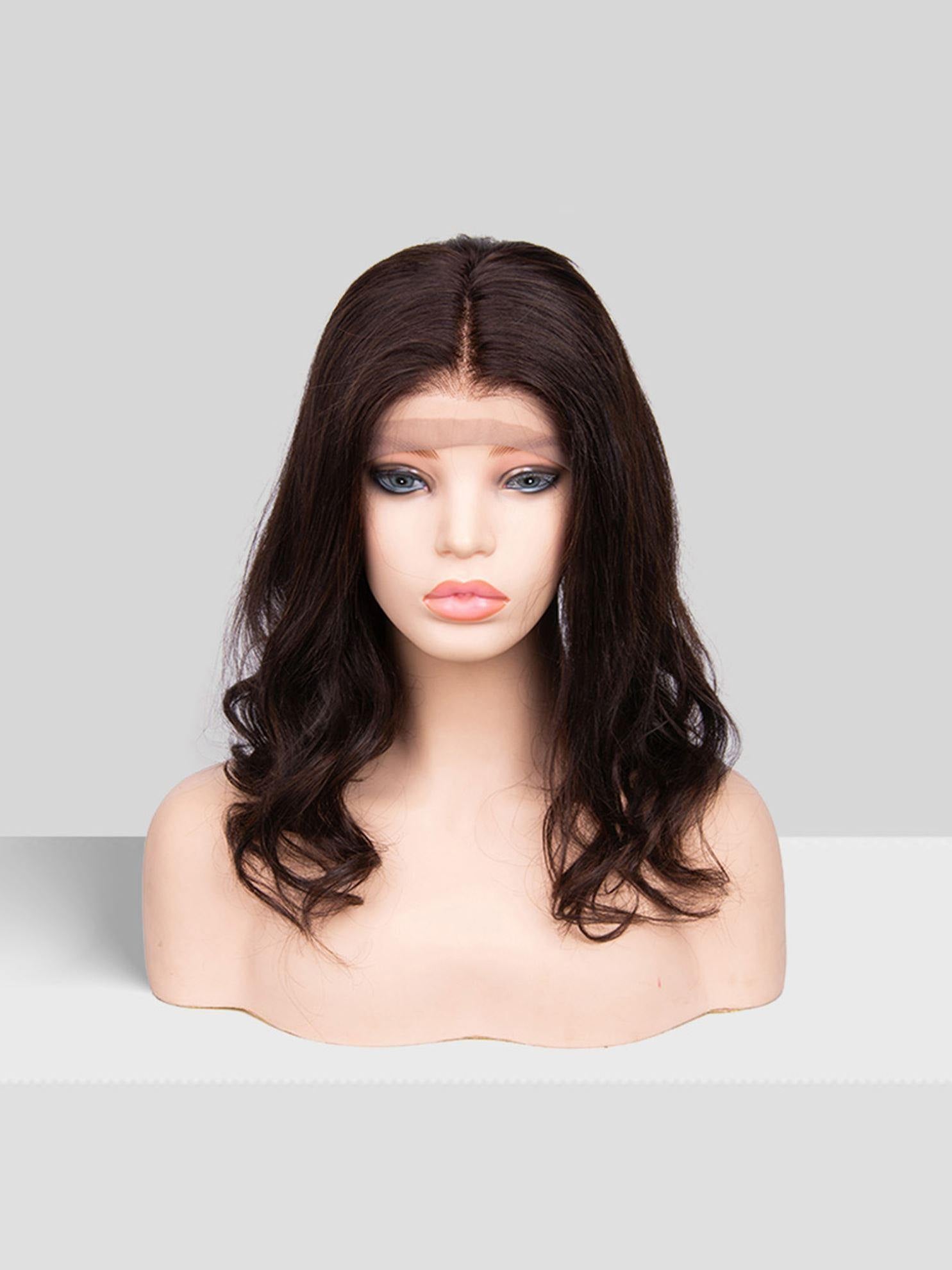 16 inch virgin human hair wig - QUEENBY