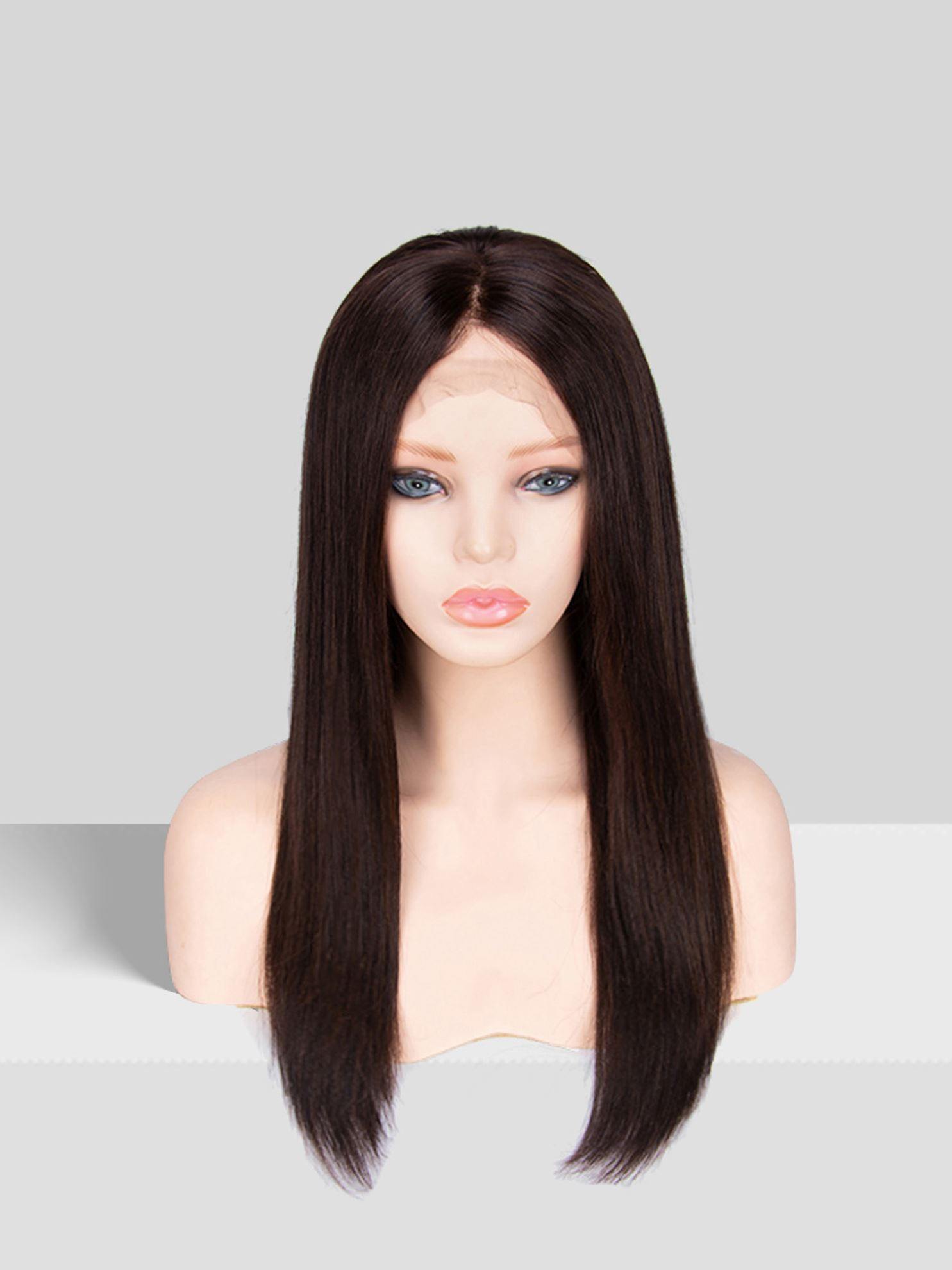 18 inch virgin human hair wig - QUEENBY