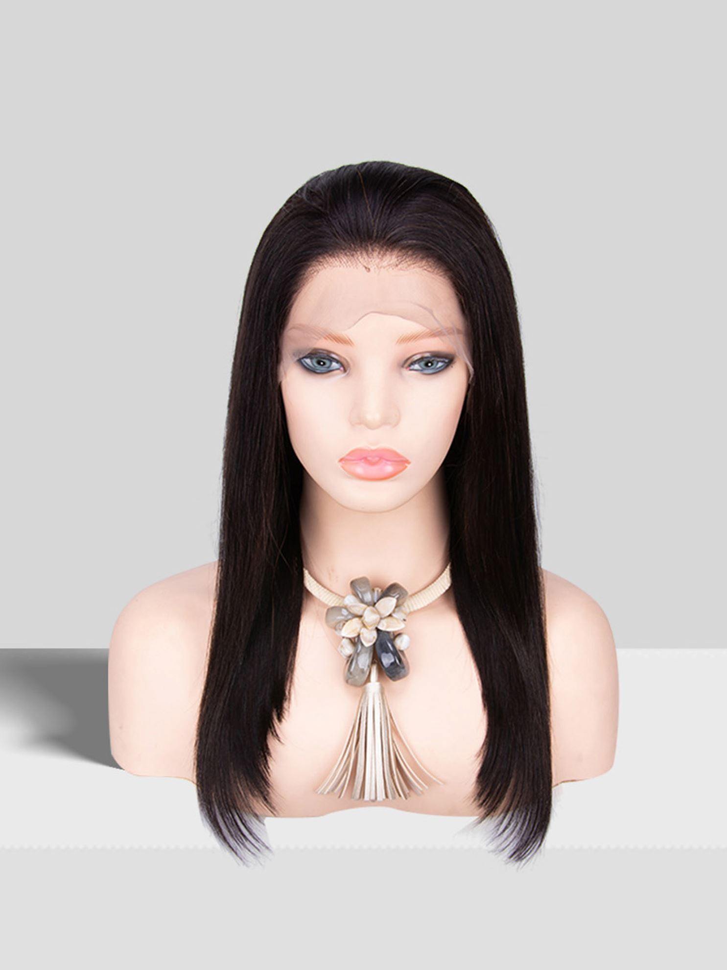 14 inch virgin human hair wig - QUEENBY