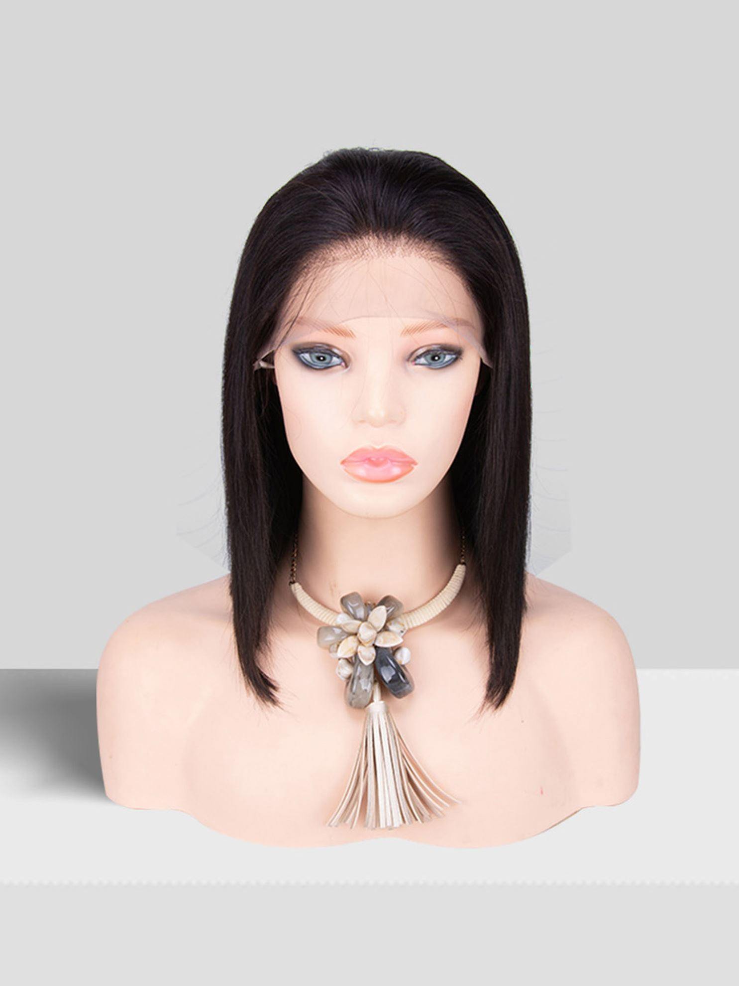 12 inch virgin human hair wig - QUEENBY