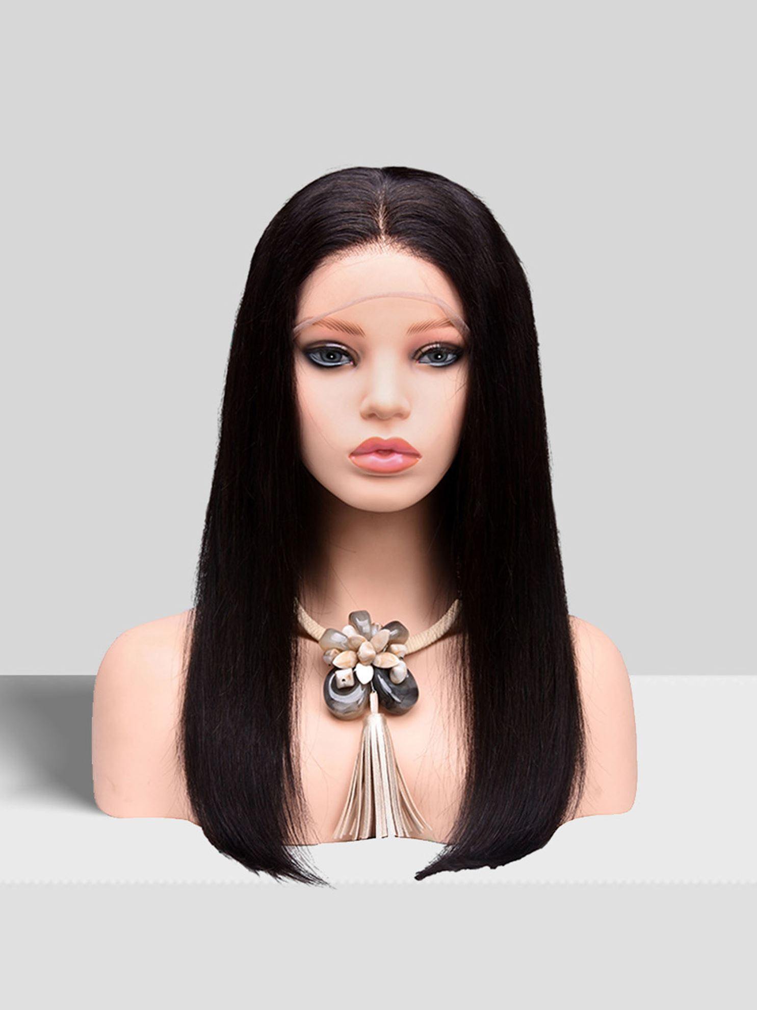 14 inch virgin human hair wig - QUEENBY