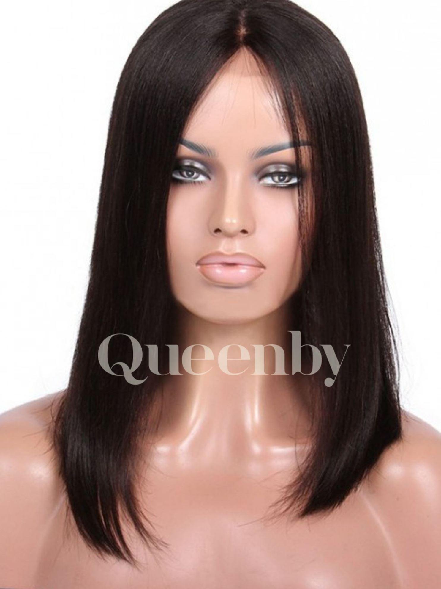 12 inch virgin human hair wig - QUEENBY