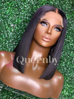 12 inch virgin human hair wig - QUEENBY