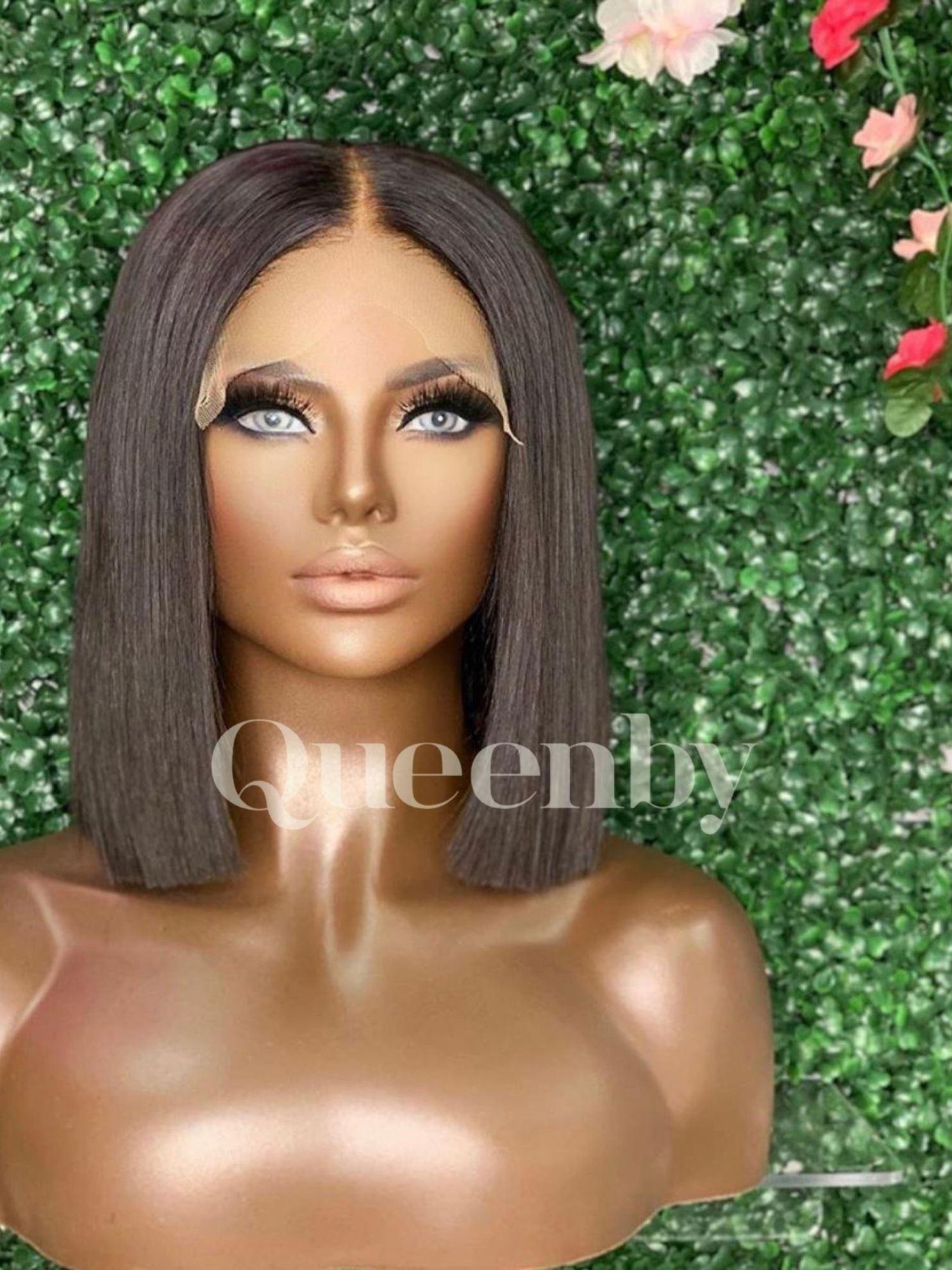 10 inch virgin human hair wig - QUEENBY