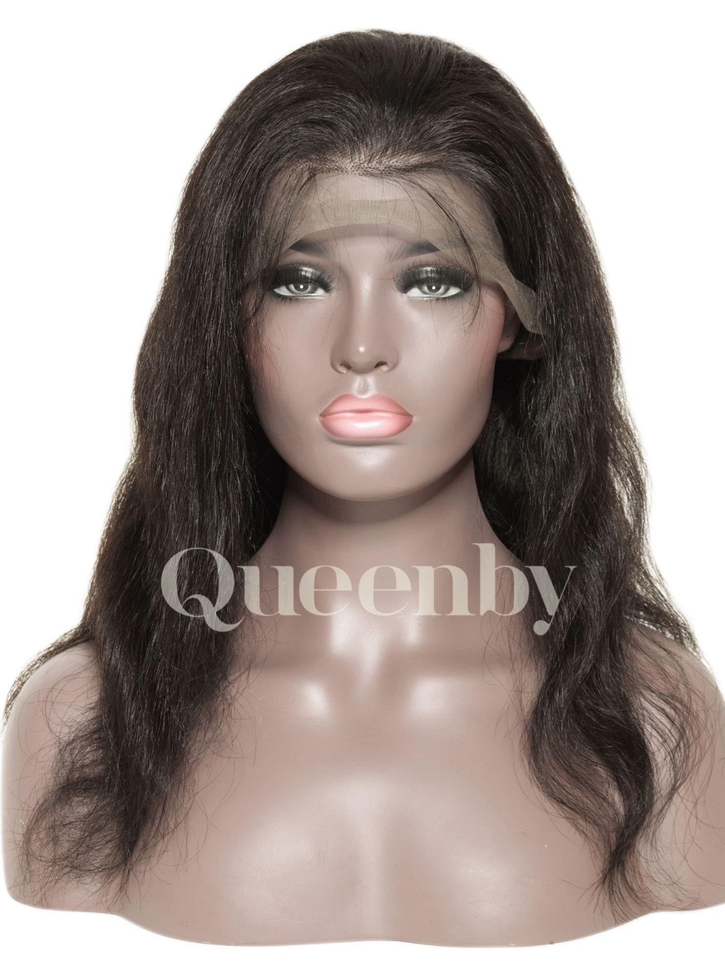 16 inch virgin human hair wig - QUEENBY