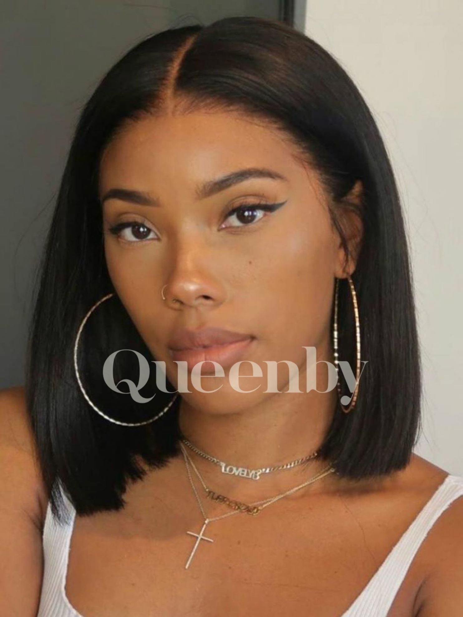 10 inch virgin human hair wig - QUEENBY