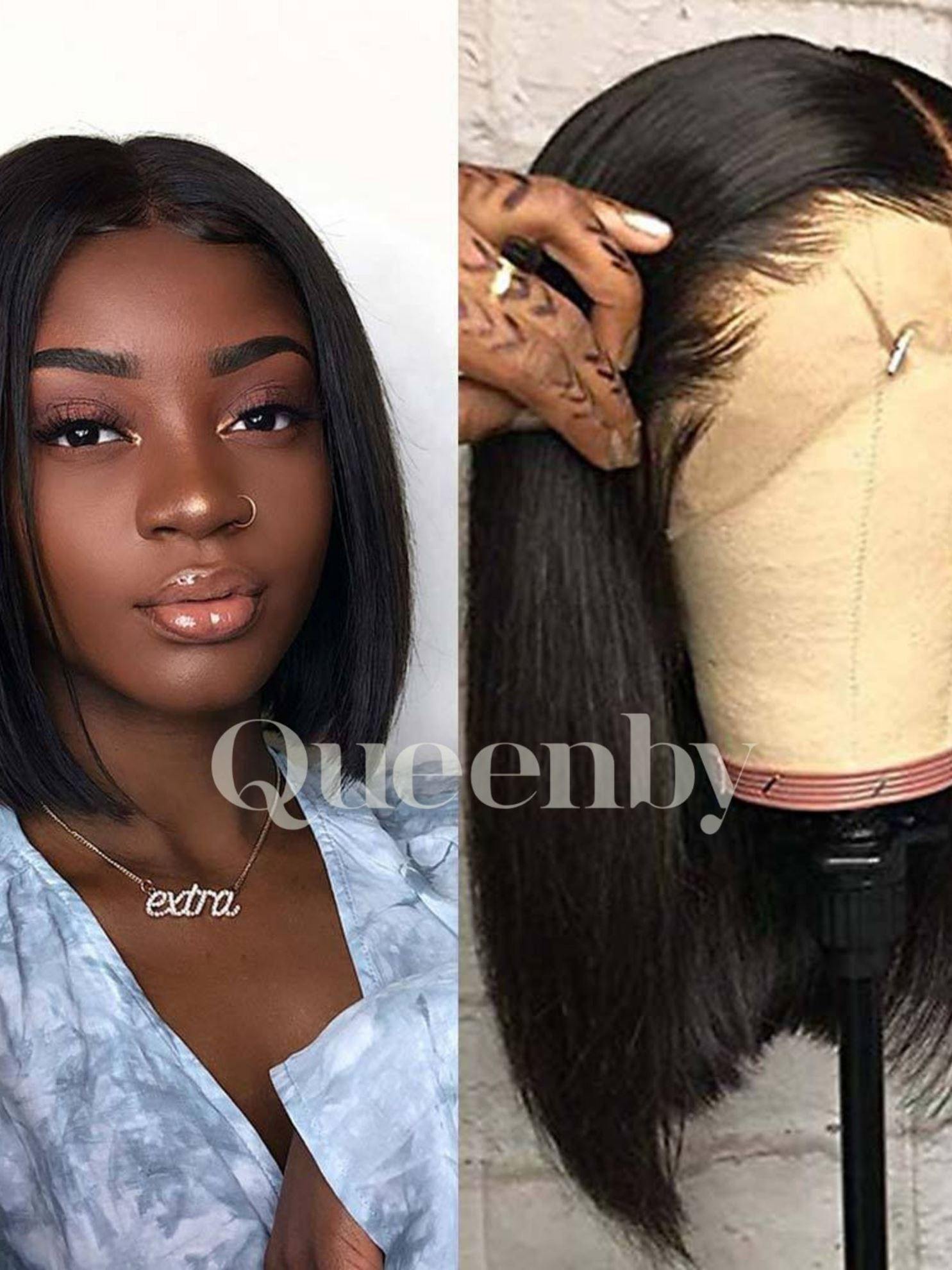 10 inch virgin human hair wig - QUEENBY