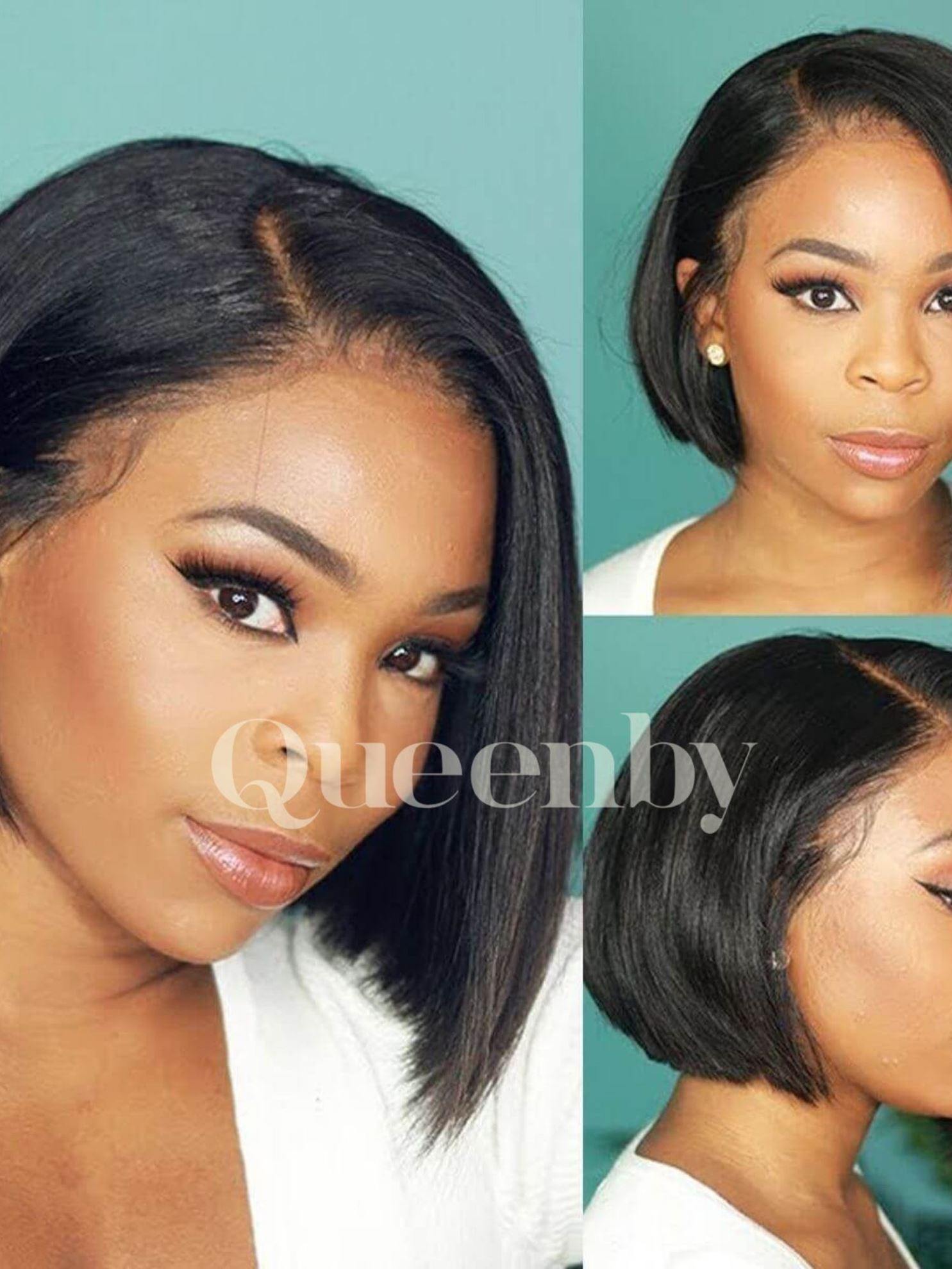 10 inch virgin human hair wig - QUEENBY