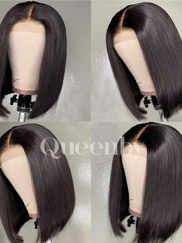 12 inch virgin human hair wig - QUEENBY