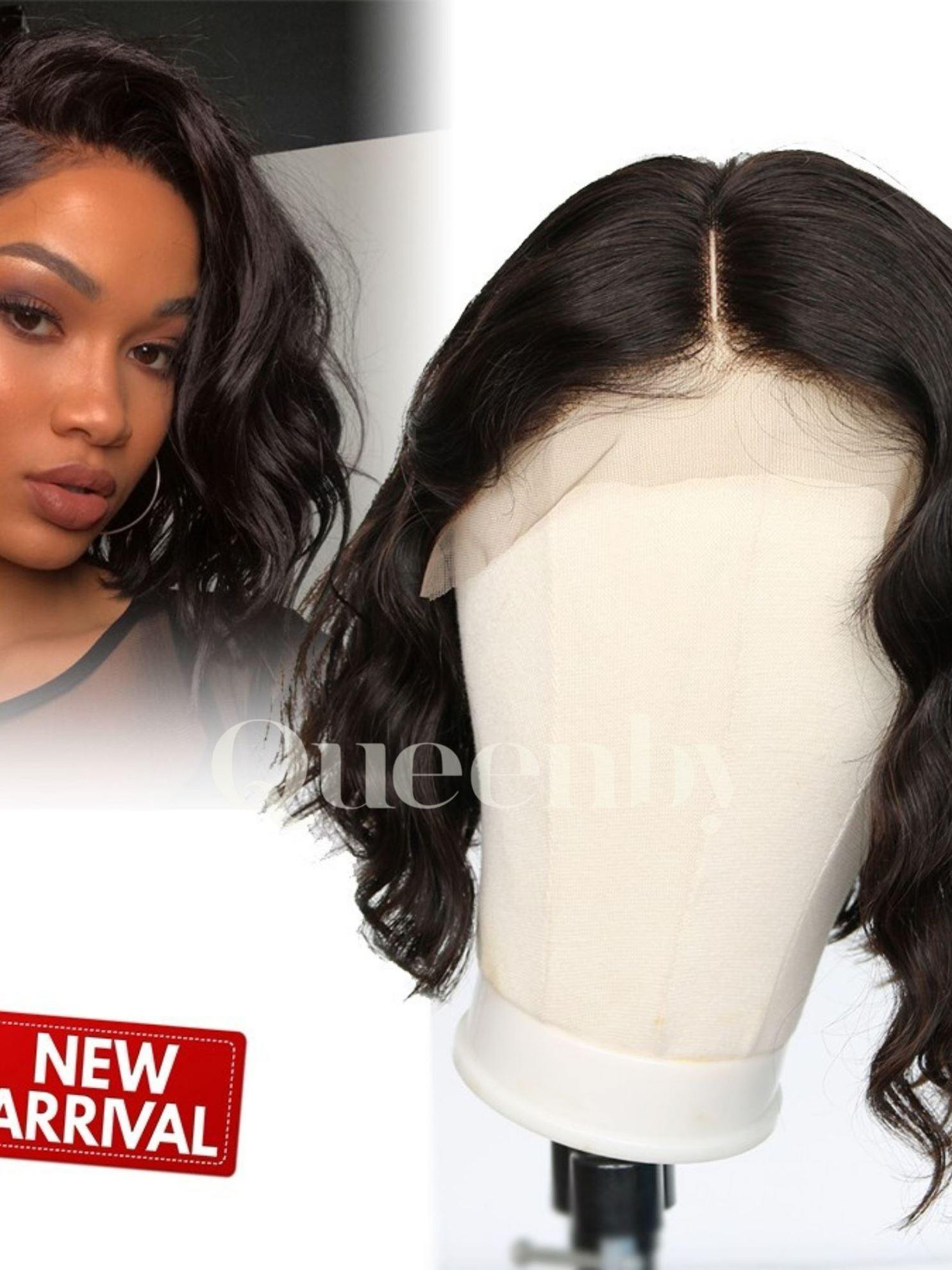 12 inch virgin human hair wig - QUEENBY