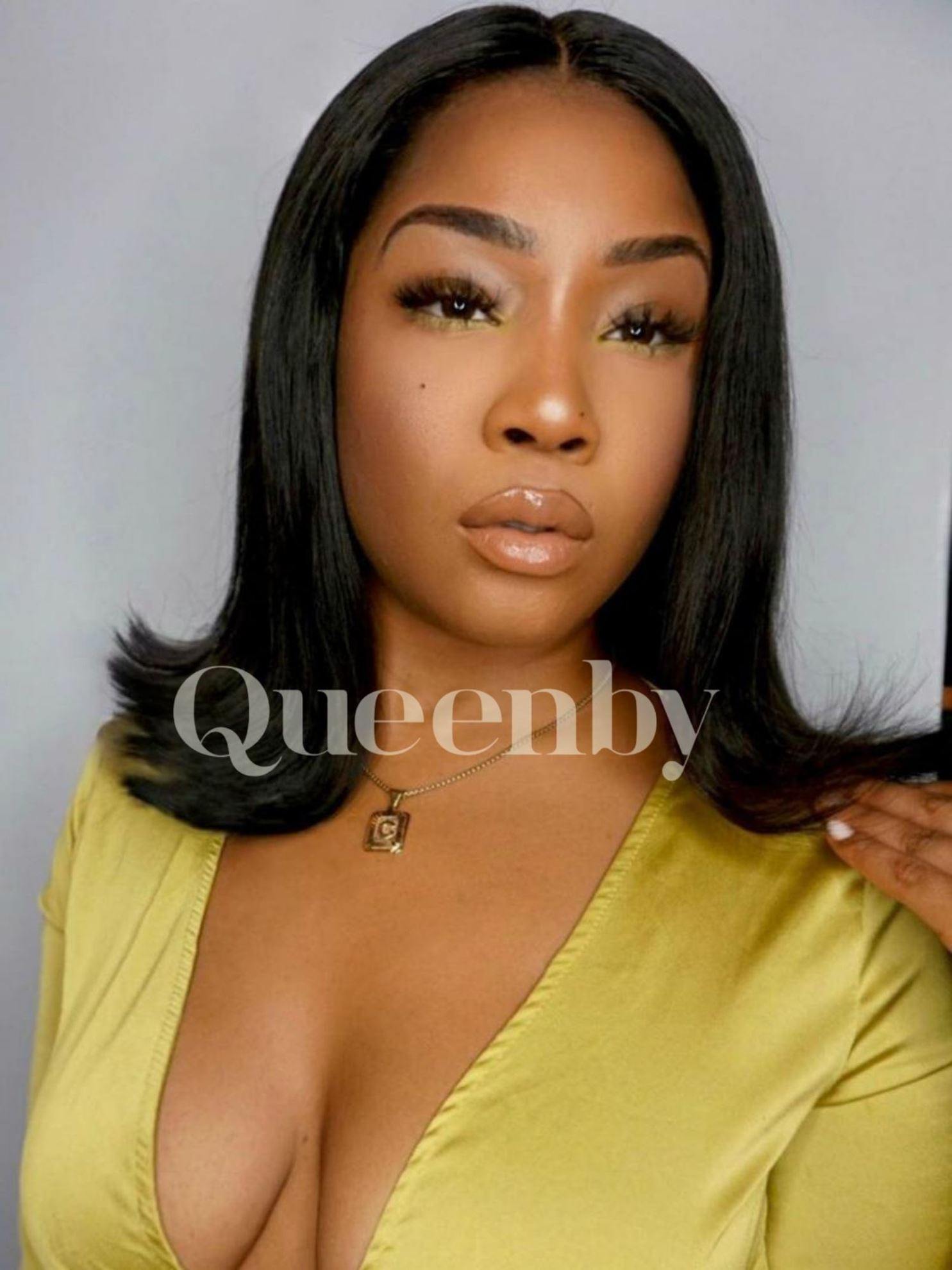 12 inch virgin human hair wig - QUEENBY