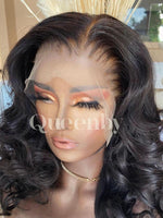 14 inch virgin human hair wig - QUEENBY