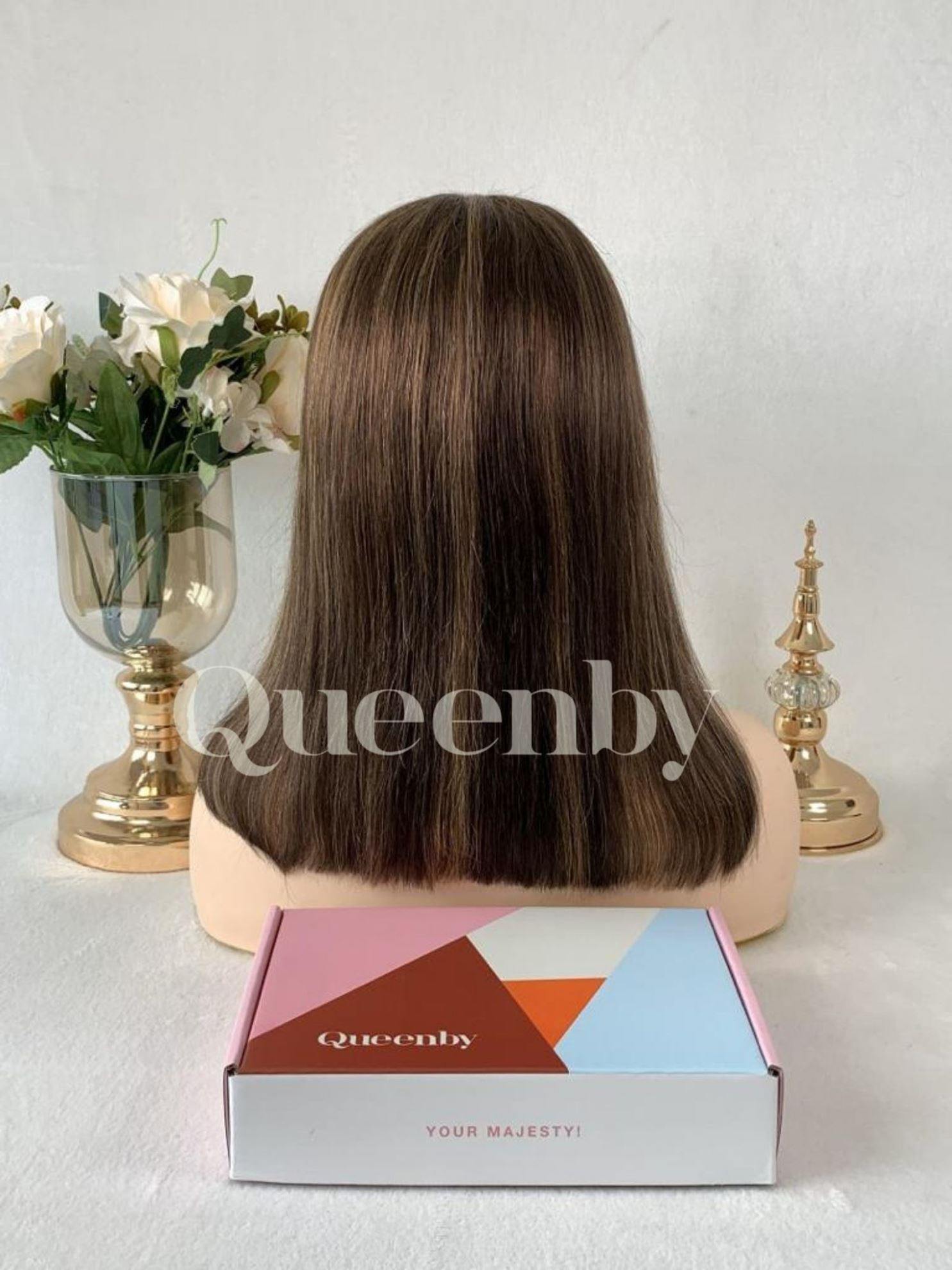 16 inch virgin human hair wig - QUEENBY