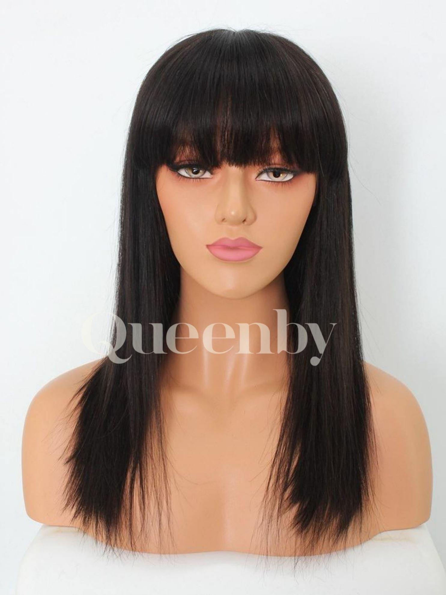 18 inch virgin human hair wig - QUEENBY