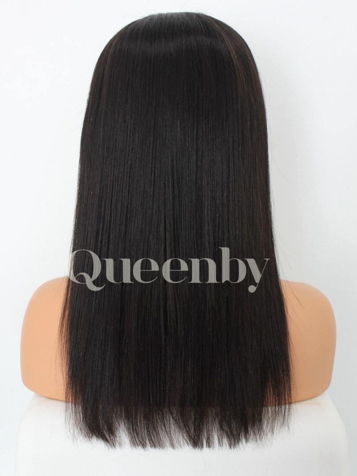 18 inch virgin human hair wig - QUEENBY