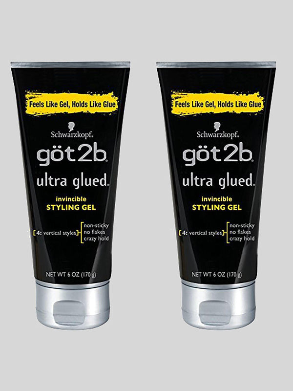 Got2b Ultra Glued Invincible Styling Hair Gel, 6 Ounce - QUEENBY