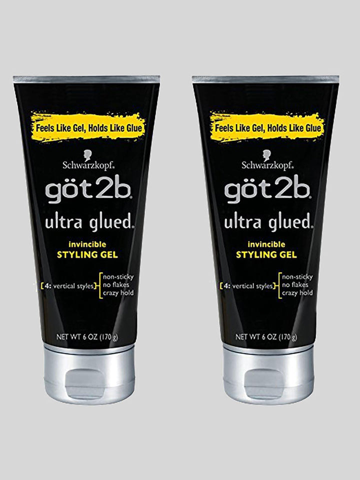 Got2b Ultra Glued Invincible Styling Hair Gel, 6 Ounce - QUEENBY