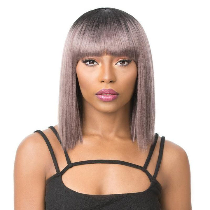10-inch Color HEATHER GREY - style bob straight - QUEENBY