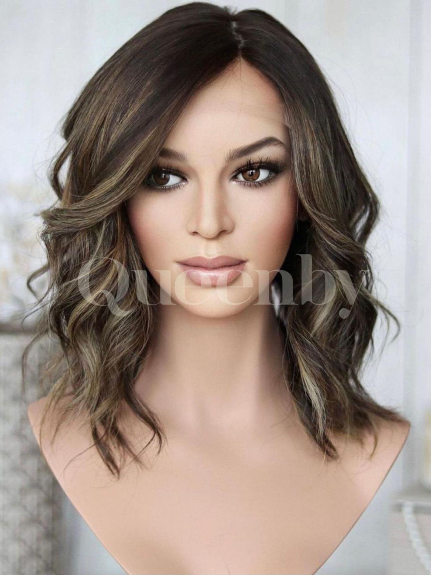 12 inch virgin human hair wig - QUEENBY