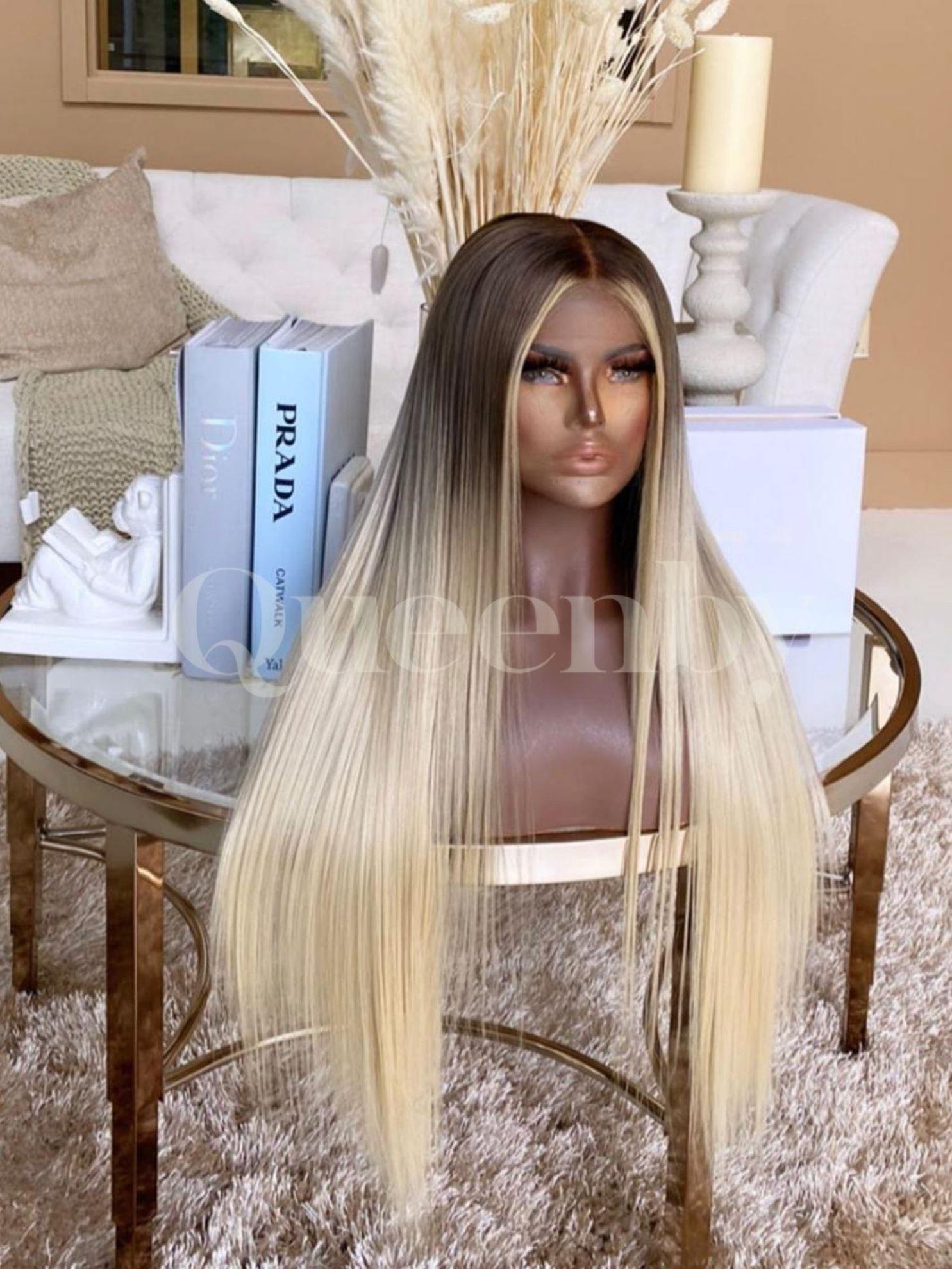 26 inch virgin human hair wig - QUEENBY