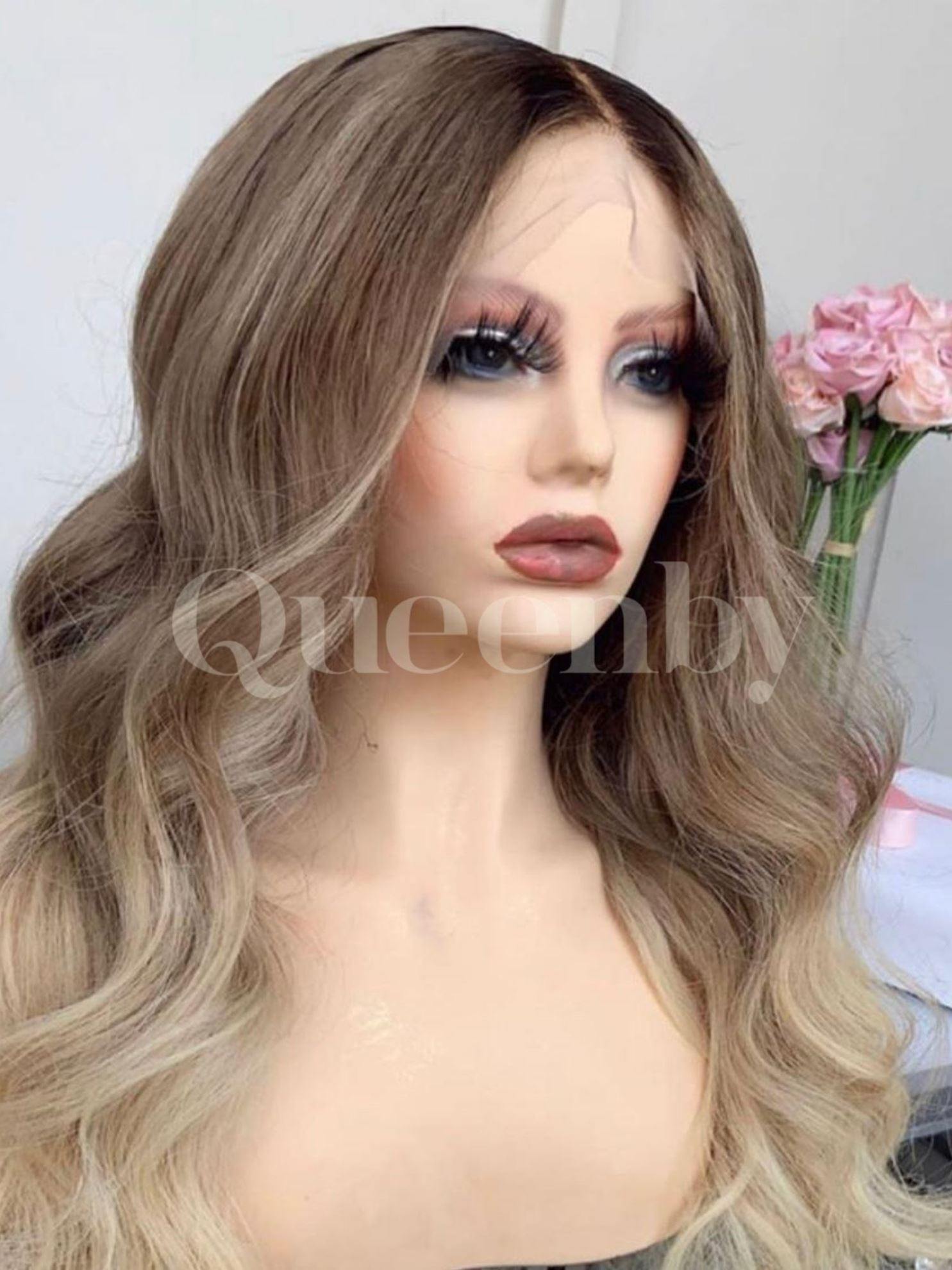 20 inch virgin human hair wig - QUEENBY