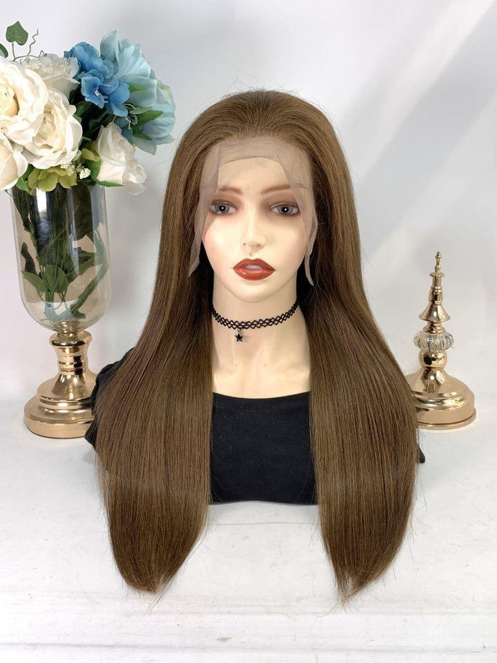 24 inch Lace Front Wig 100%  human hair  straight  180% normal density - QUEENBY