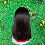 14 inch Lace Front Wig 100%  human hair #1b  180% normal density - QUEENBY